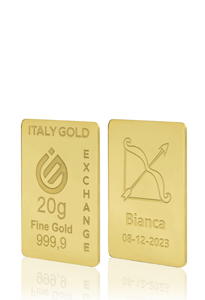 Lingou de Aur semn zodiacal Săgetător 24 K de 20 g. - Idee Cadou Semne Zodiacale - IGE Gold